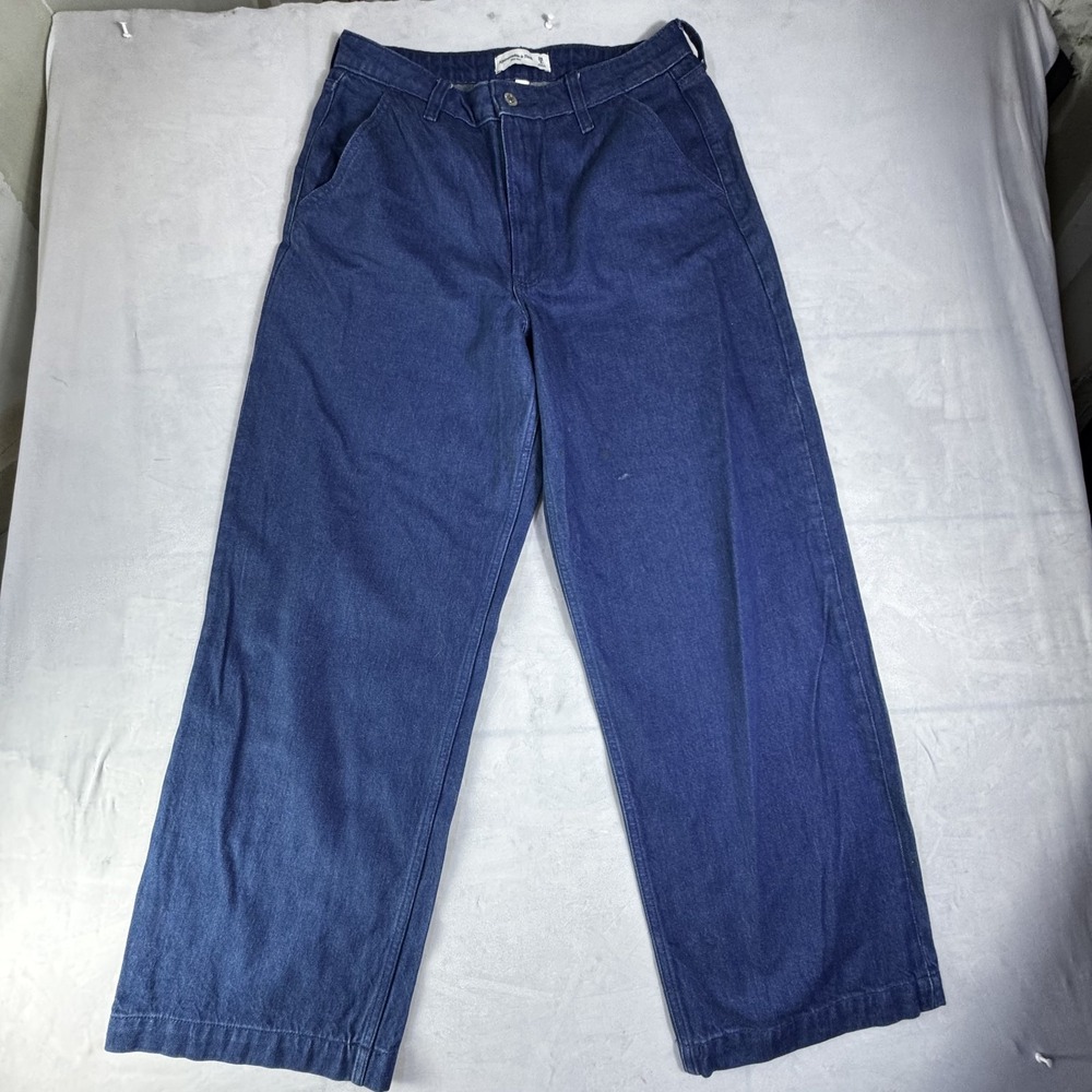Abercrombie &‎ Fitch Womens Wide Leg Jeans Blue Denim Mid Rise Curve Love 28/6S